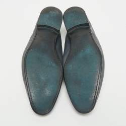 Pre Owned Berluti Grey Leather Penny Loafers Size 42.5