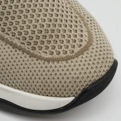 Berluti Light Grey Knit Fabric and Leather Shadow Sneakers Size 44.5