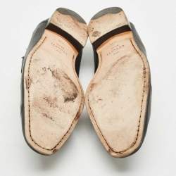 Pre Owned Berluti Black Leather Lorenzo Slip On Loafers Size 44.5