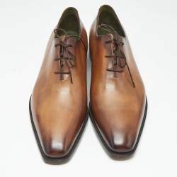 Pre Owned Berluti Brown Leather Alessandro Démesure Oxfords Size 44.5