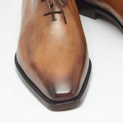 Pre Owned Berluti Brown Leather Alessandro Démesure Oxfords Size 44.5