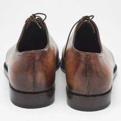 Pre Owned Berluti Brown Leather Alessandro Démesure Oxfords Size 44.5