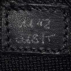 Pre Owned Berluti Black Leather Fast Track Low Top Sneakers Size 46