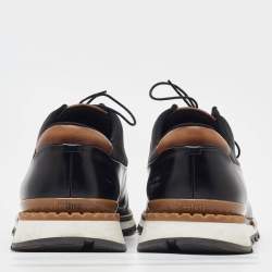 Pre Owned Berluti Black Leather Fast Track Low Top Sneakers Size 46