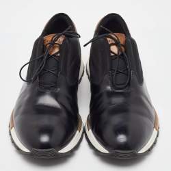 Pre Owned Berluti Black Leather Fast Track Low Top Sneakers Size 46