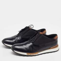 Pre Owned Berluti Black Leather Fast Track Low Top Sneakers Size 46