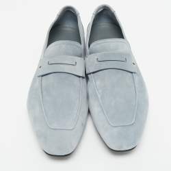 Pre Owned Berluti Blue Suede Rimini  Penny Loafers Size 42