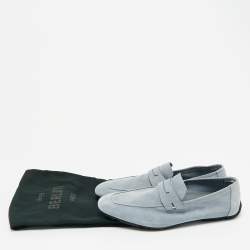 Pre Owned Berluti Blue Suede Rimini  Penny Loafers Size 42