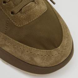 Pre Owned Berluti Brown Nylon and Suede Light Track Venezia Sneakers Size 39.5