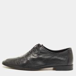 Pre Owned Berluti Black Leather Lace Up Oxfords Size 42