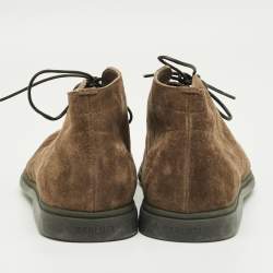 Pre Owned Berluti Brown Suede Lace Up Boots Size 42