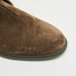 Pre Owned Berluti Brown Suede Lace Up Boots Size 42