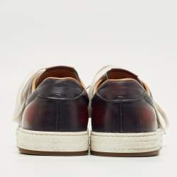Pre Owned Berluti Multicolor Leather Playtime Lace Up Sneakers Size 42