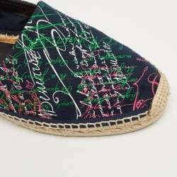 Pre Owned Berluti Two Tone Canvas and Leather Espadrille Flat Size 42