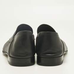 Pre Owned Berluti Burgundy/Black Leather Penny Loafers Size 42