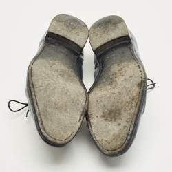 Pre Owned Berluti Blue Leather Lace Up Oxfords Size 42