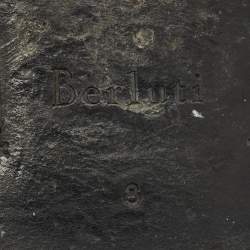 Pre Owned Berluti Blue Leather Lace Up Oxfords Size 42