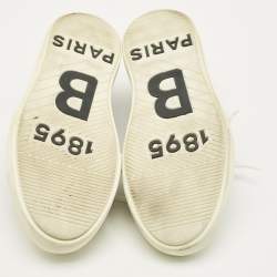 Pre Owned حذاء رياضي بيرلوتي برباط من قماش أزرق كحلي مخططات سكريتو مقاس 43