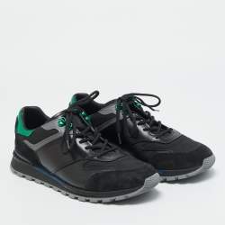 مملوكة مسبقًا Berluti run track Size 43 Tricolor Leather and Suede Lace Up Sneakers