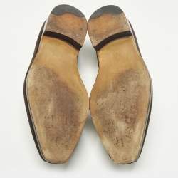 Pre Owned حذاء لوفرز بيرلوتي بيني جلد أسود مقاس 42.5