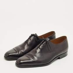 Pre Owned Berluti Size 43.5 Black Leather Derby