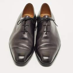 Pre Owned Berluti Size 43.5 Black Leather Derby
