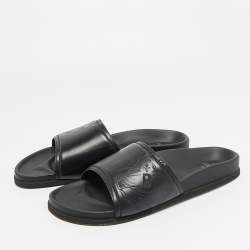 مملوكة مسبقًا Berluti Size 43 Black Leather Flat Slide