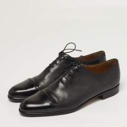 Pre Owned Berluti Size 42.5 Black Leather Derby