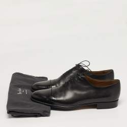 Pre Owned Berluti Size 42.5 Black Leather Derby