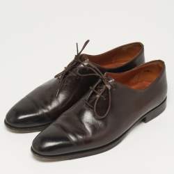 Pre Owned Berluti Alessandro Size 41.5 Brown Leather Oxfords