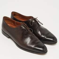 Pre Owned Berluti Alessandro Size 41.5 Brown Leather Oxfords
