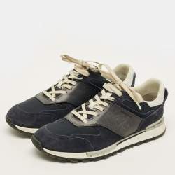 Pre Owned Berluti run track Size 42.5 Tricolor Leather and Suede Lace Up Sneakers