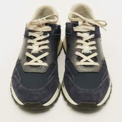 Pre Owned Berluti run track Size 42.5 Tricolor Leather and Suede Lace Up Sneakers