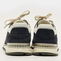 Pre Owned Berluti run track Size 42.5 Tricolor Leather and Suede Lace Up Sneakers