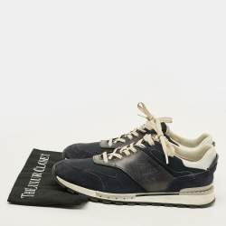 Pre Owned Berluti run track Size 42.5 Tricolor Leather and Suede Lace Up Sneakers