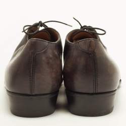 مملوكة مسبقًا Berluti Alessandro Galet Size 45 Grey Leather Oxfords