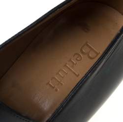 Pre Owned Berluti Black Leather Penny Loafers Size 42.5