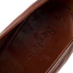 Pre Owned Berluti Brown Leather Lorenzo Loafers Size 42