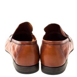 Pre Owned Berluti Brown Leather Lorenzo Loafers Size 42