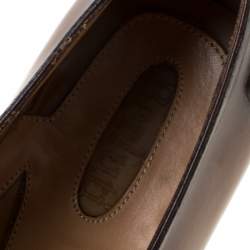 Pre Owned Berluti Brown Leather Penny Loafers Size 42.5