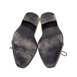 Pre Owned Berluti Black Leather Lace Up Oxfords Size 42.5