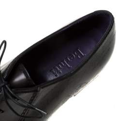 Pre Owned Berluti Black Leather Lace Up Oxfords Size 42.5