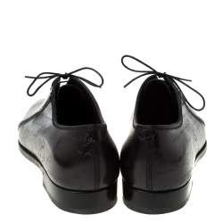 Pre Owned Berluti Black Leather Lace Up Oxfords Size 42.5