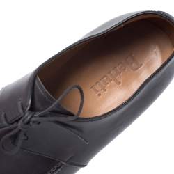 Pre Owned Berluti Black Leather Derby Size 40.5