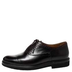Berluti Black Leather Lace Up Oxfords Size 42