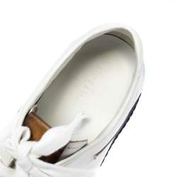 Berluti White/Blue Ombre Leather Playtime Low Top Sneakers Size 43