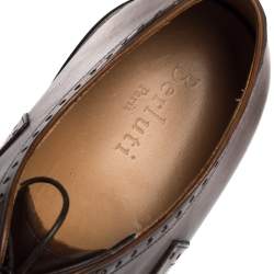 Pre Owned Berluti Brown Leather Lace Up Oxfords Size 42