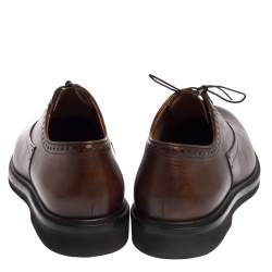 Pre Owned Berluti Brown Leather Lace Up Oxfords Size 42