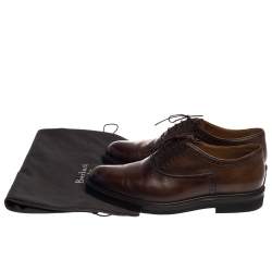 Pre Owned Berluti Brown Leather Lace Up Oxfords Size 42