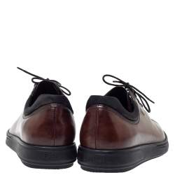 Pre Owned Berluti Brown Tibeta Leather Lace Up Derby Size 42.5